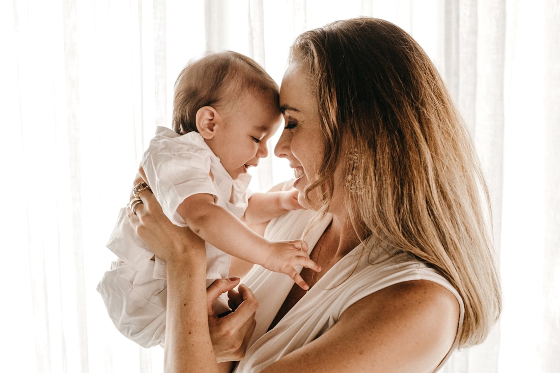 A mother and her baby